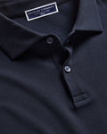 Charles Tyrwhitt Long Sleeve Smart Pique Polo - Navy