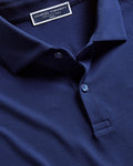Charles Tyrwhitt Long Sleeve Smart Pique Polo - Royal Blue