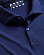 Charles Tyrwhitt Long Sleeve Smart Pique Polo - Royal Blue