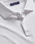 Charles Tyrwhitt Long Sleeve Smart Pique Polo - White