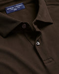 Charles Tyrwhitt Smart Pique Polo - Chocolate Brown