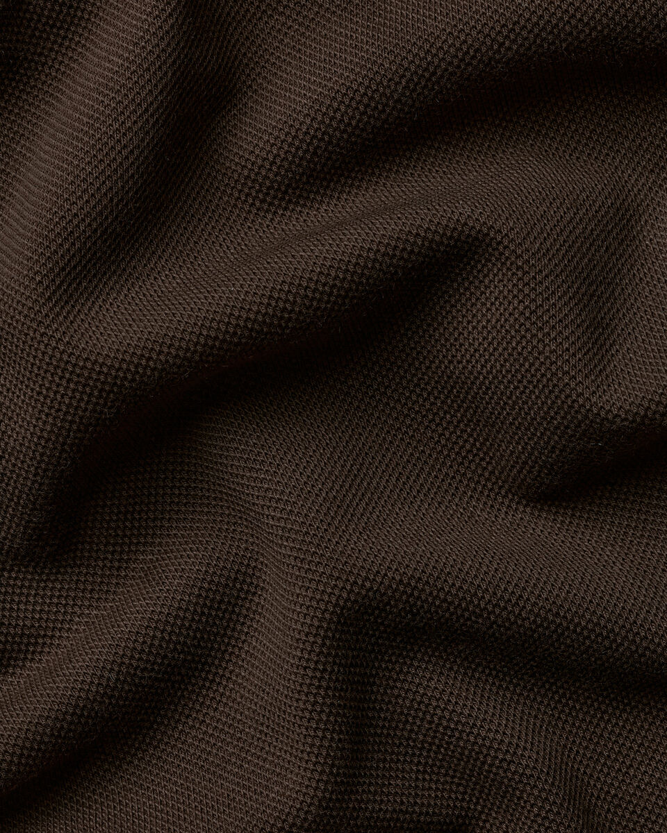 Charles Tyrwhitt Smart Pique Polo - Chocolate Brown