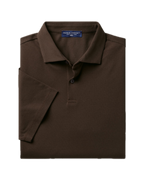 Charles Tyrwhitt Smart Pique Polo - Chocolate Brown