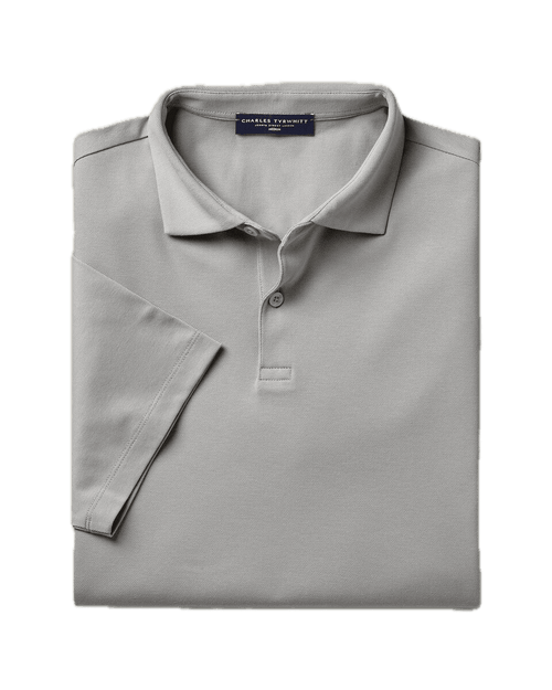 Charles Tyrwhitt Pique Polo - Light Grey - LuxxeCoast