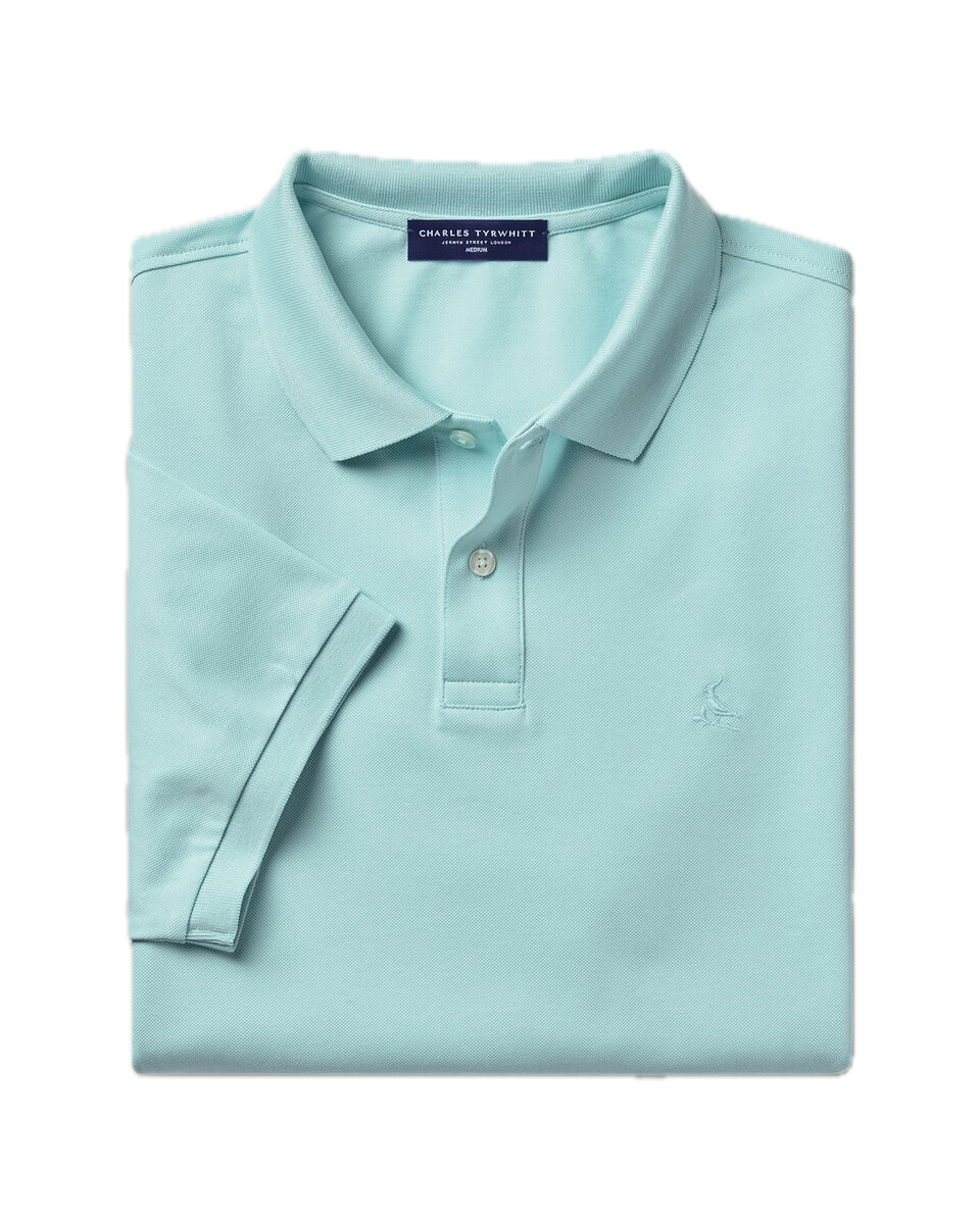 Charles Tyrwhitt Pique Polo - Aqua