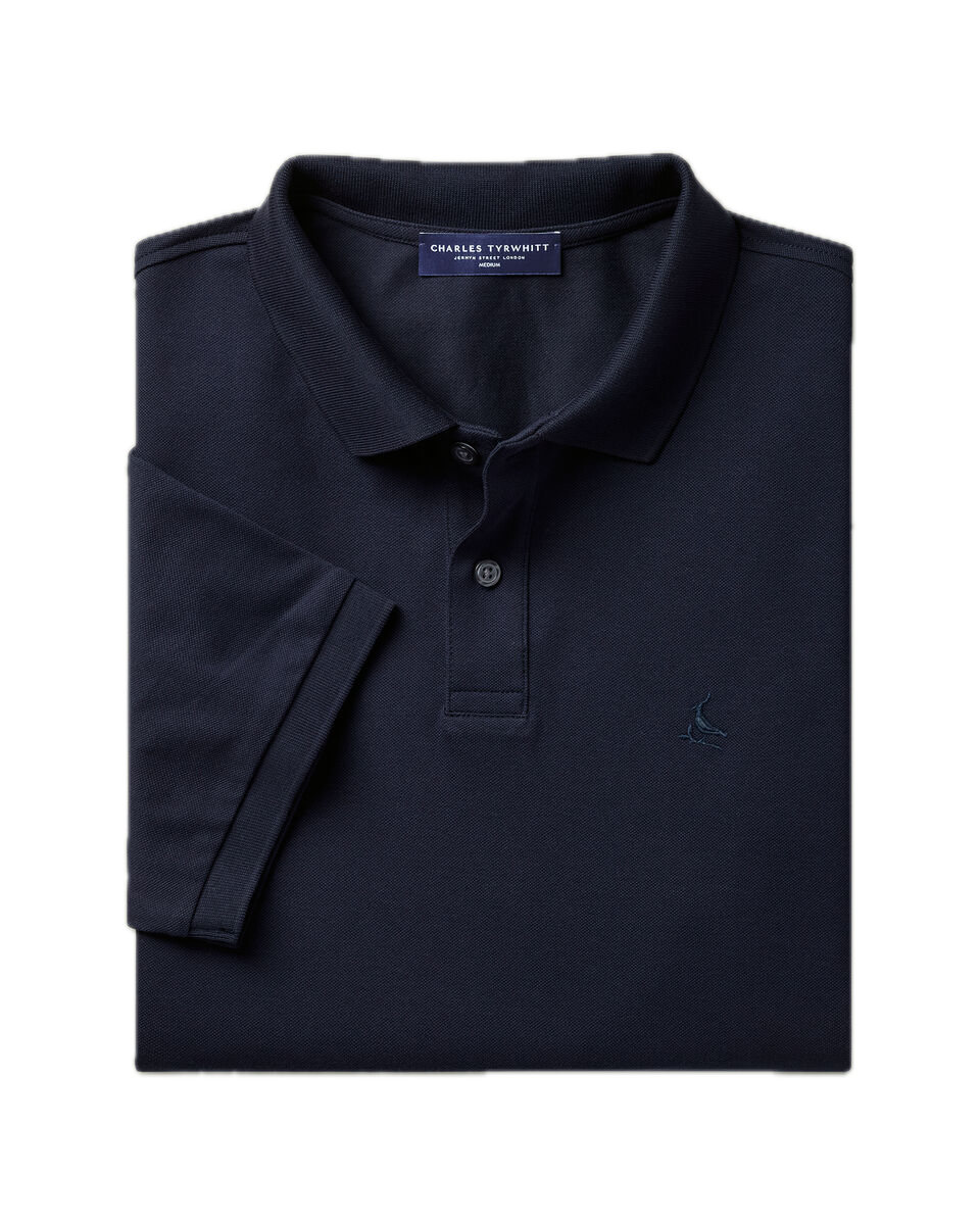 Charles Tyrwhitt Pique Polo - Navy