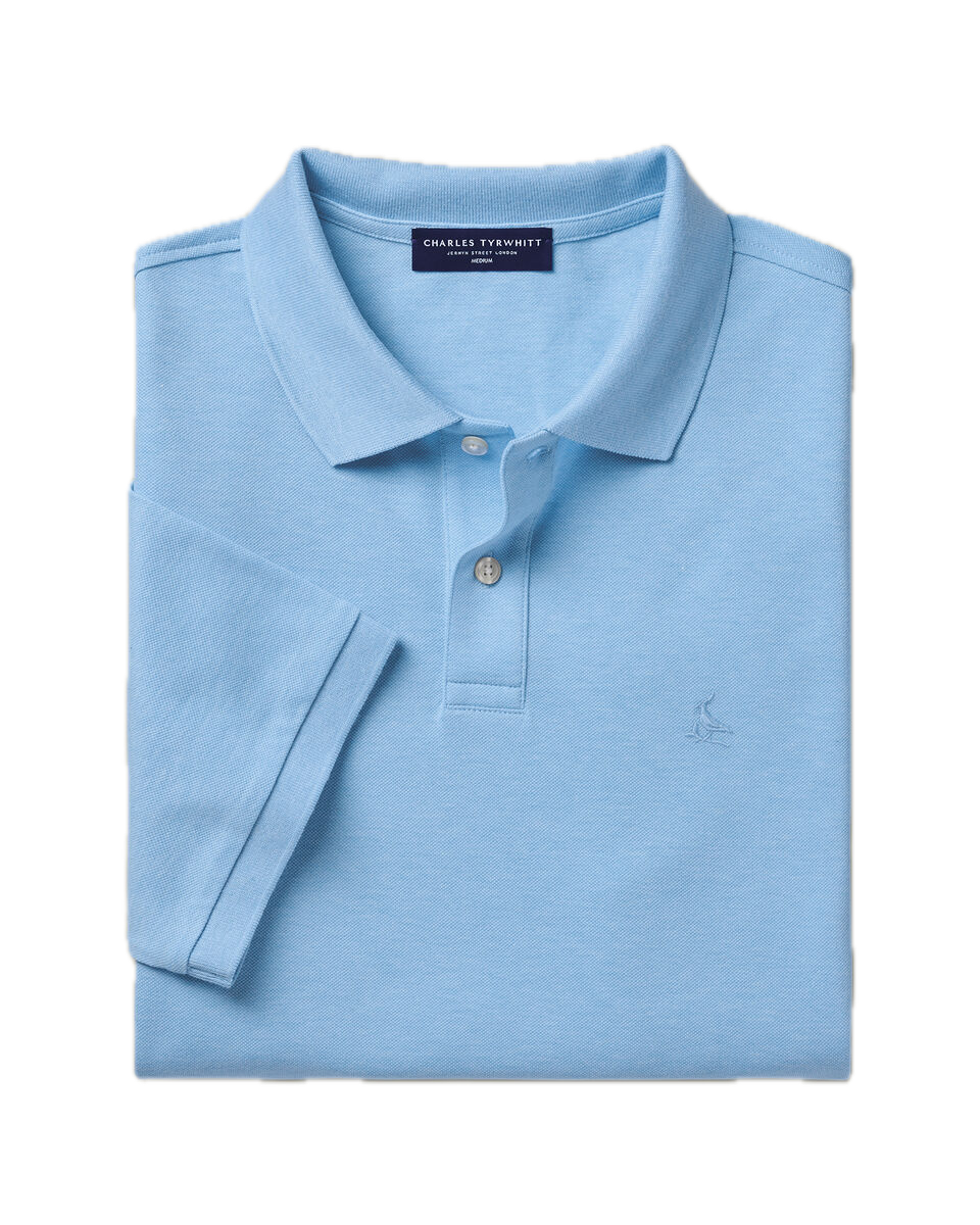 Charles Tyrwhitt Pique Polo - Light Blue