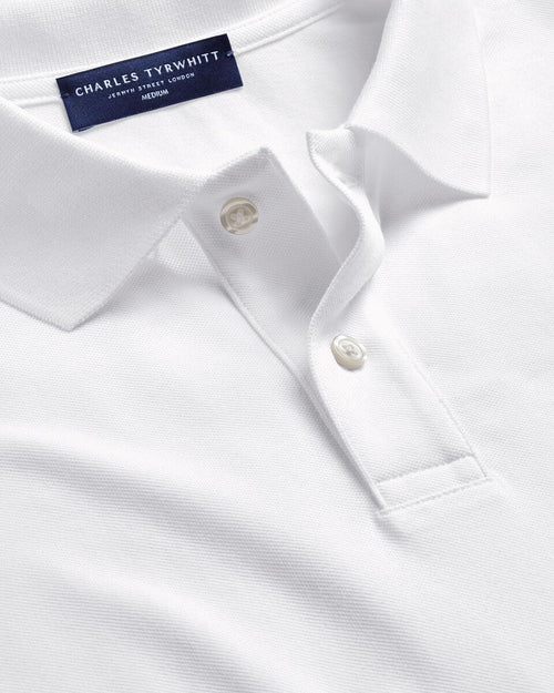 Charles Tyrwhitt Pique Polo - White