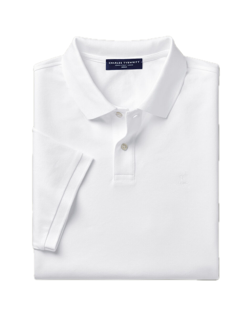 Charles Tyrwhitt Pique Polo - White