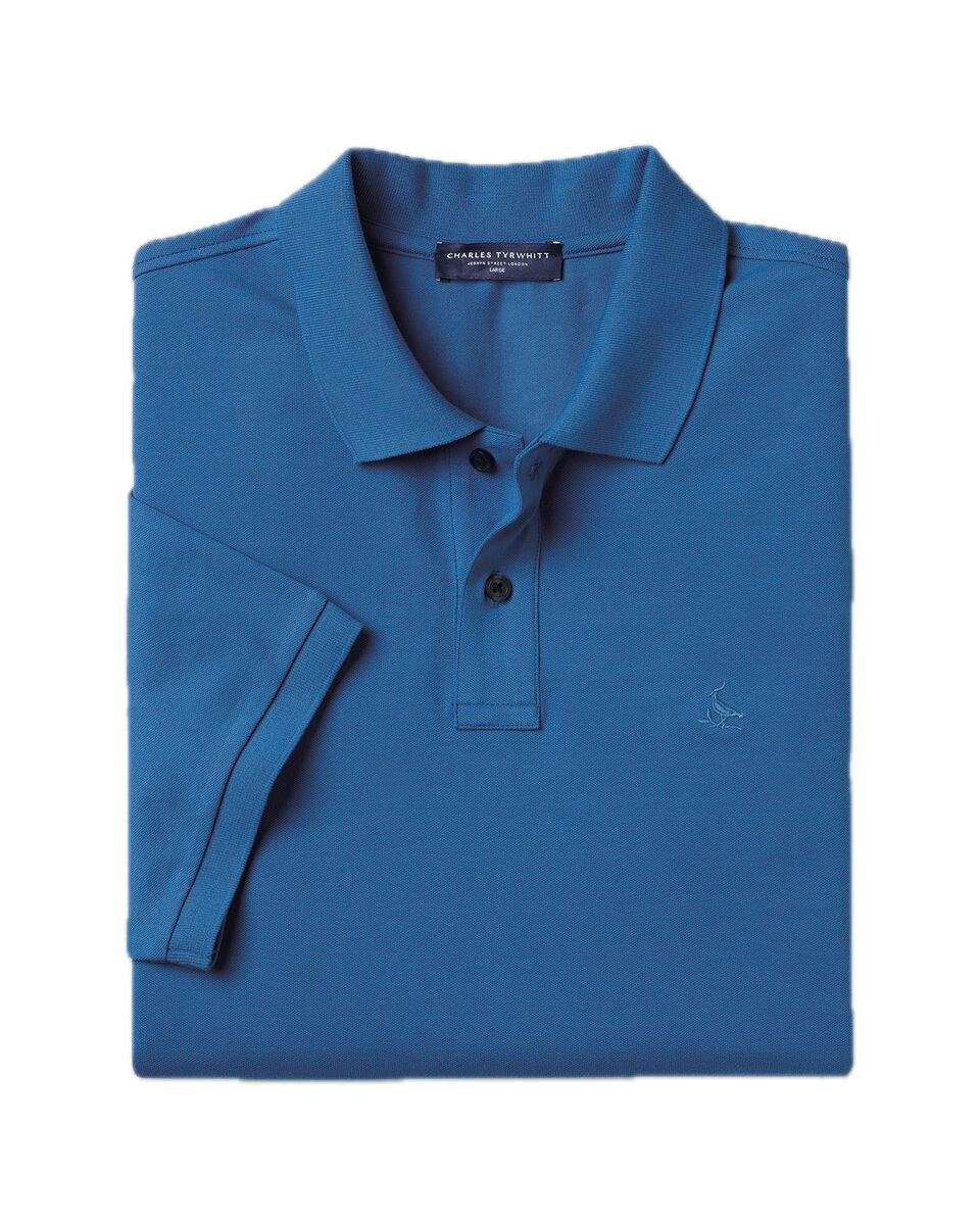 Charles Tyrwhitt Pique Polo – Ocean Blue