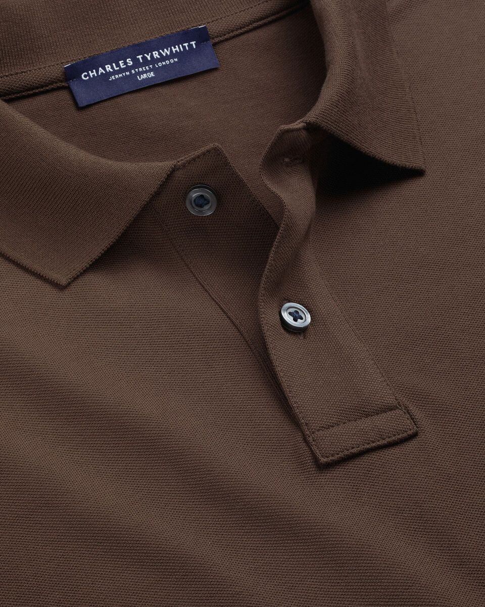 Charles Tyrwhitt Pique Polo - Brown