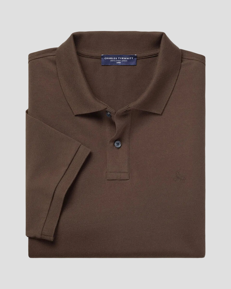 Charles Tyrwhitt Pique Polo - Brown