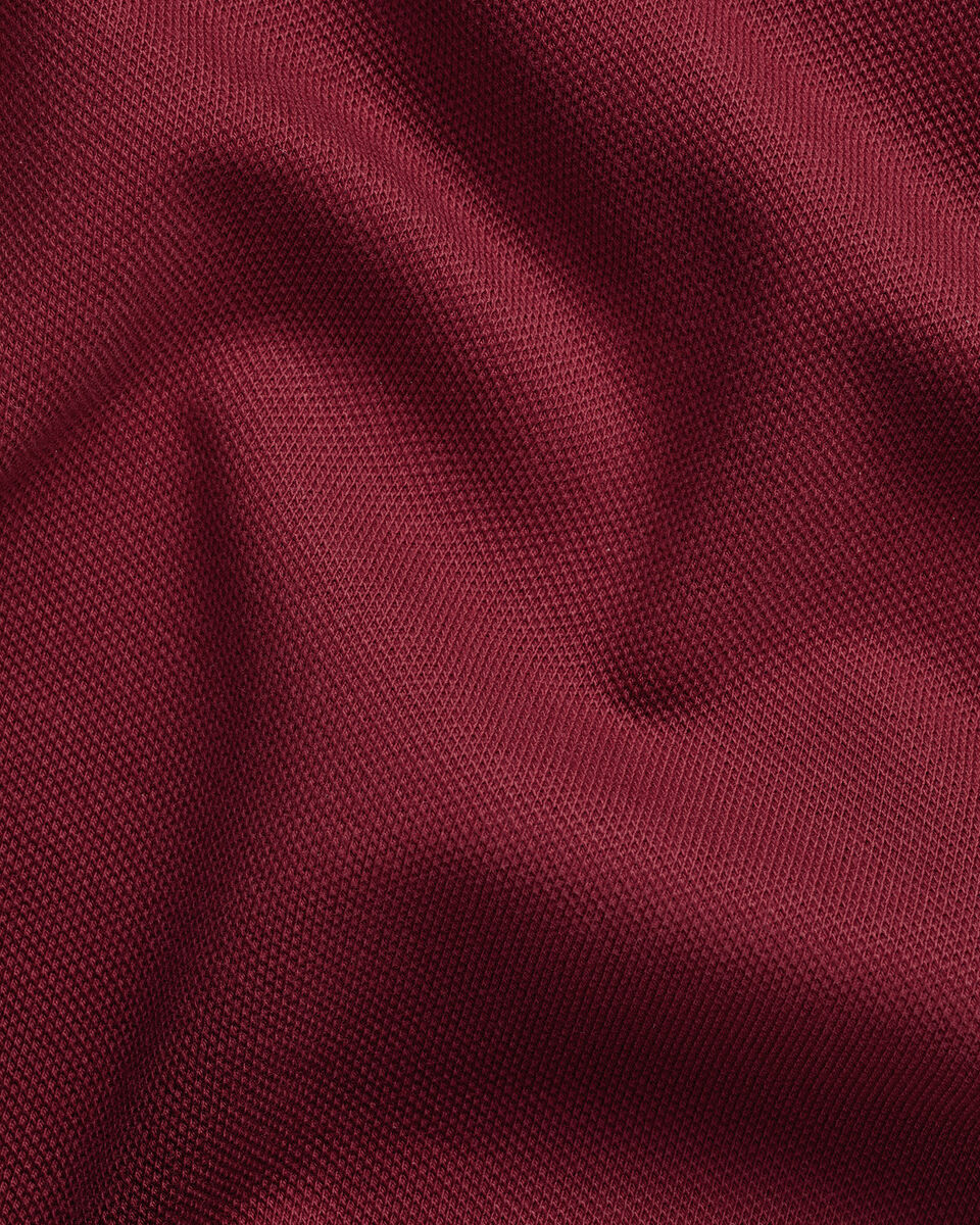 Charles Tyrwhitt Smart Pique Polo - Maroon Red