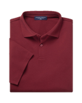 Charles Tyrwhitt Smart Pique Polo - Maroon Red