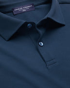 Charles Tyrwhitt Smart Pique Polo - Petrol Blue