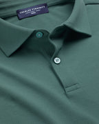 Charles Tyrwhitt Smart Pique Polo - Teal Green