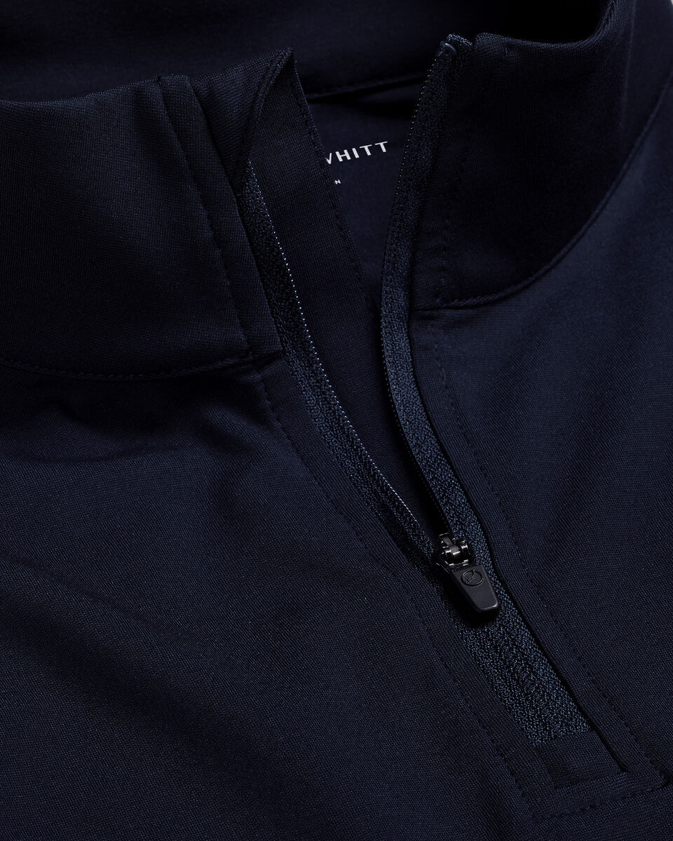 Charles Tyrwhitt Golf Performance Zip Neck Top - Navy