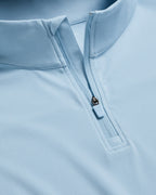 Charles Tyrwhitt Golf Performance Zip Neck Top - Light Blue
