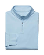 Charles Tyrwhitt Golf Performance Zip Neck Top - Light Blue
