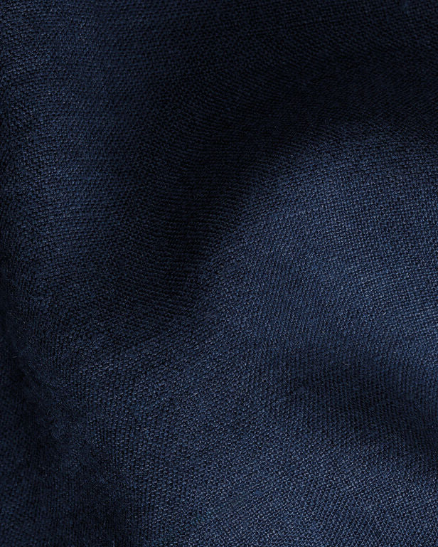 Charles Tyrwhitt Pure Linen Short Sleeve Shirt - Navy - LuxxeCoast