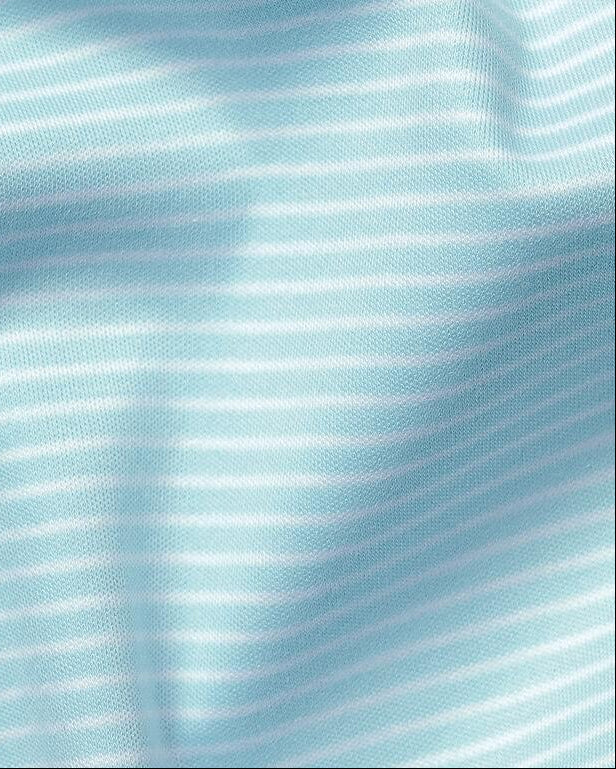 Charles Tyrwhitt Performance Stripe Polo - Aqua