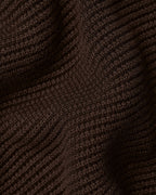 Charles Tyrwhitt Long Sleeve Cotton Textured Knitted Polo - Chocolate Brown