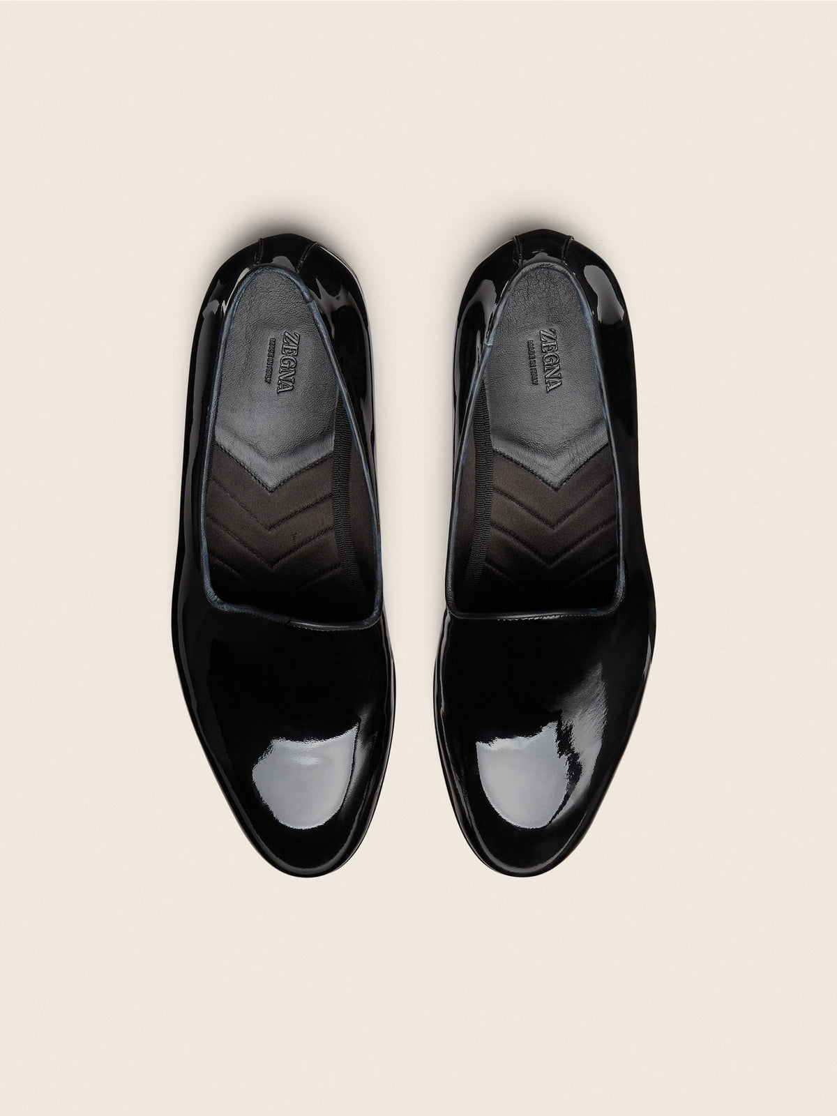 ZEGNA Gala Slip-On Shoes - Black Patent Leather