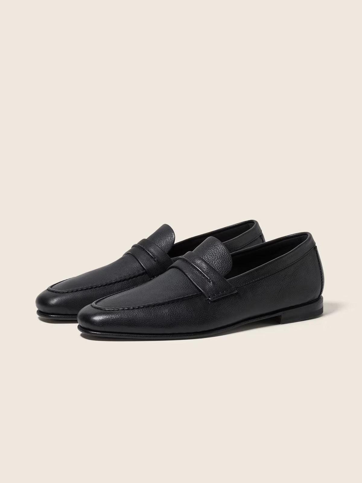ZEGNA Mocassin Loafer - Black Natural Grain Leather