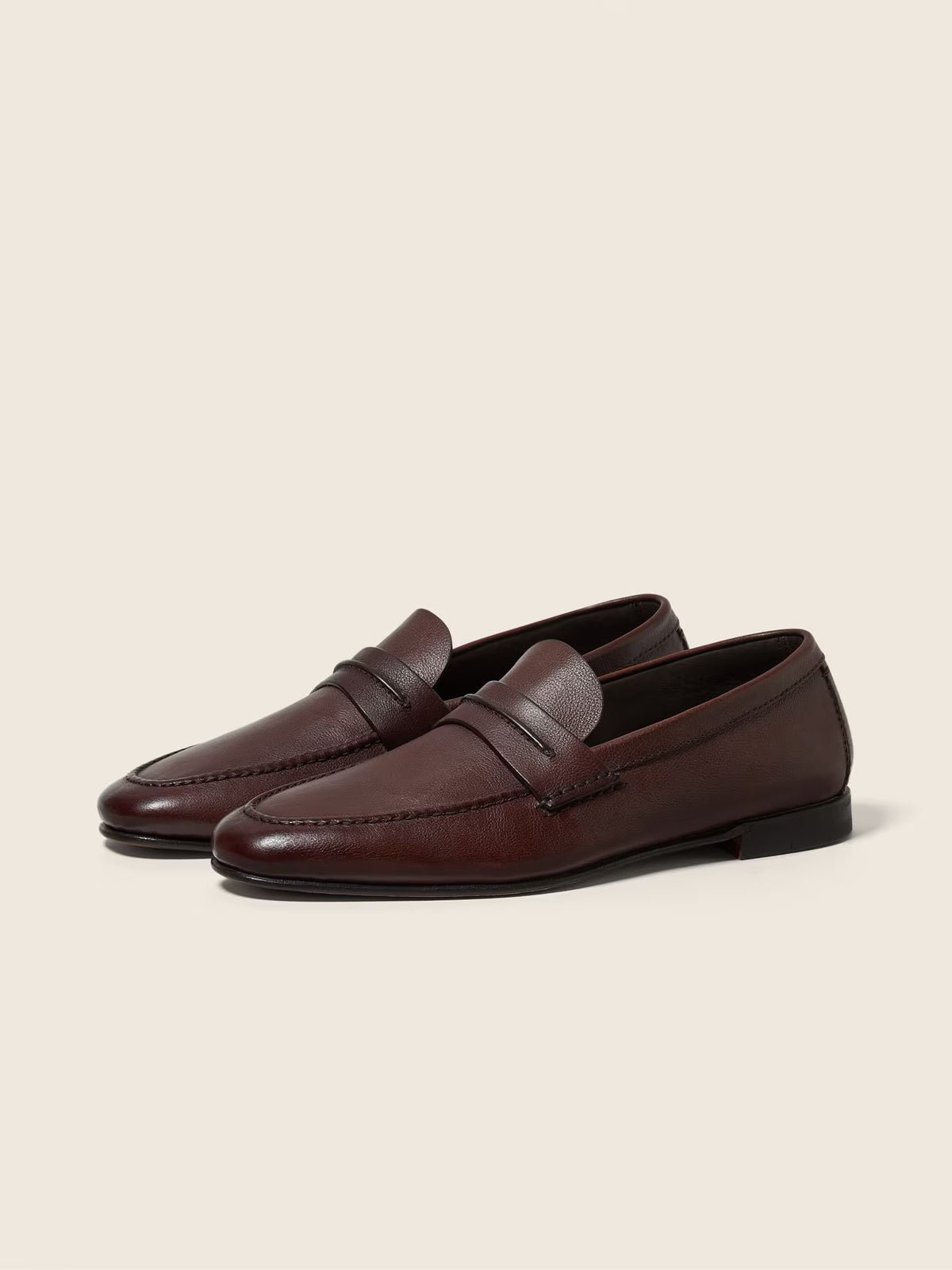 ZEGNA Mocassin Loafer - Light Brown Natural Grain Leather