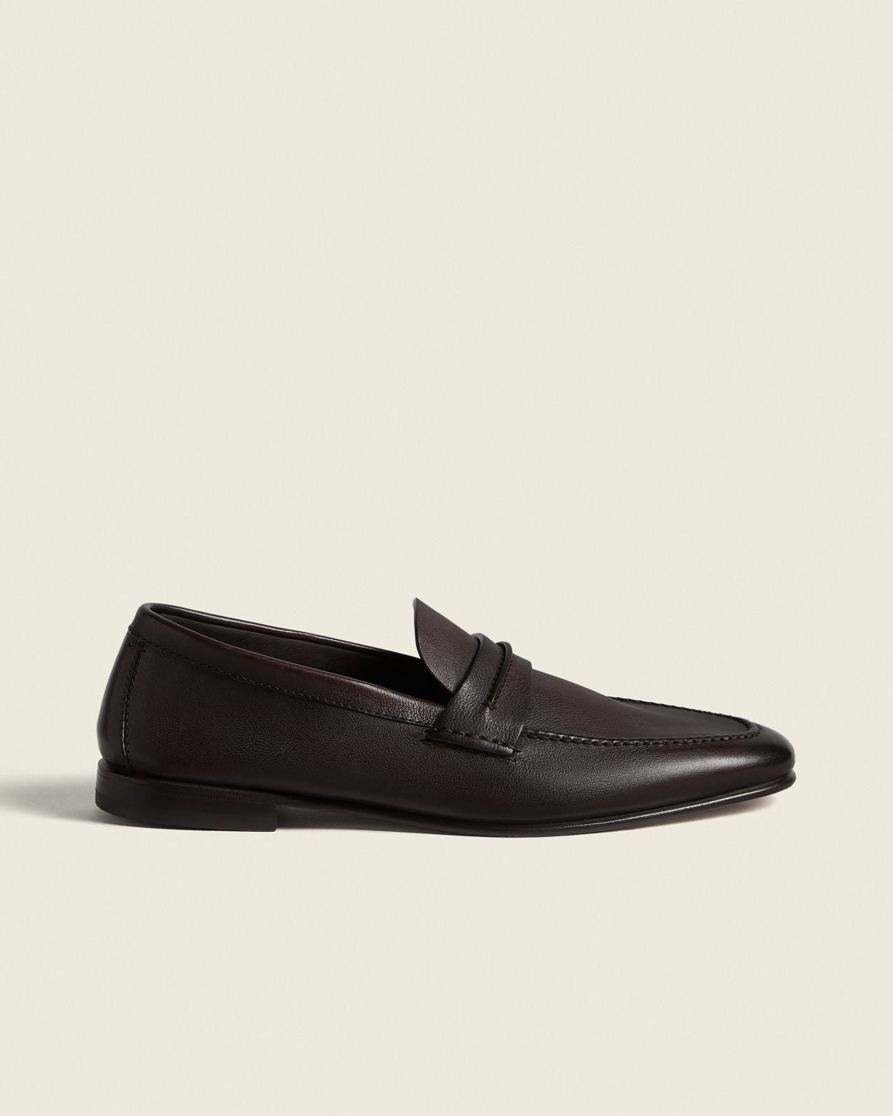 ZEGNA Mocassin Loafer - Dark Brown Natural Grain Leather