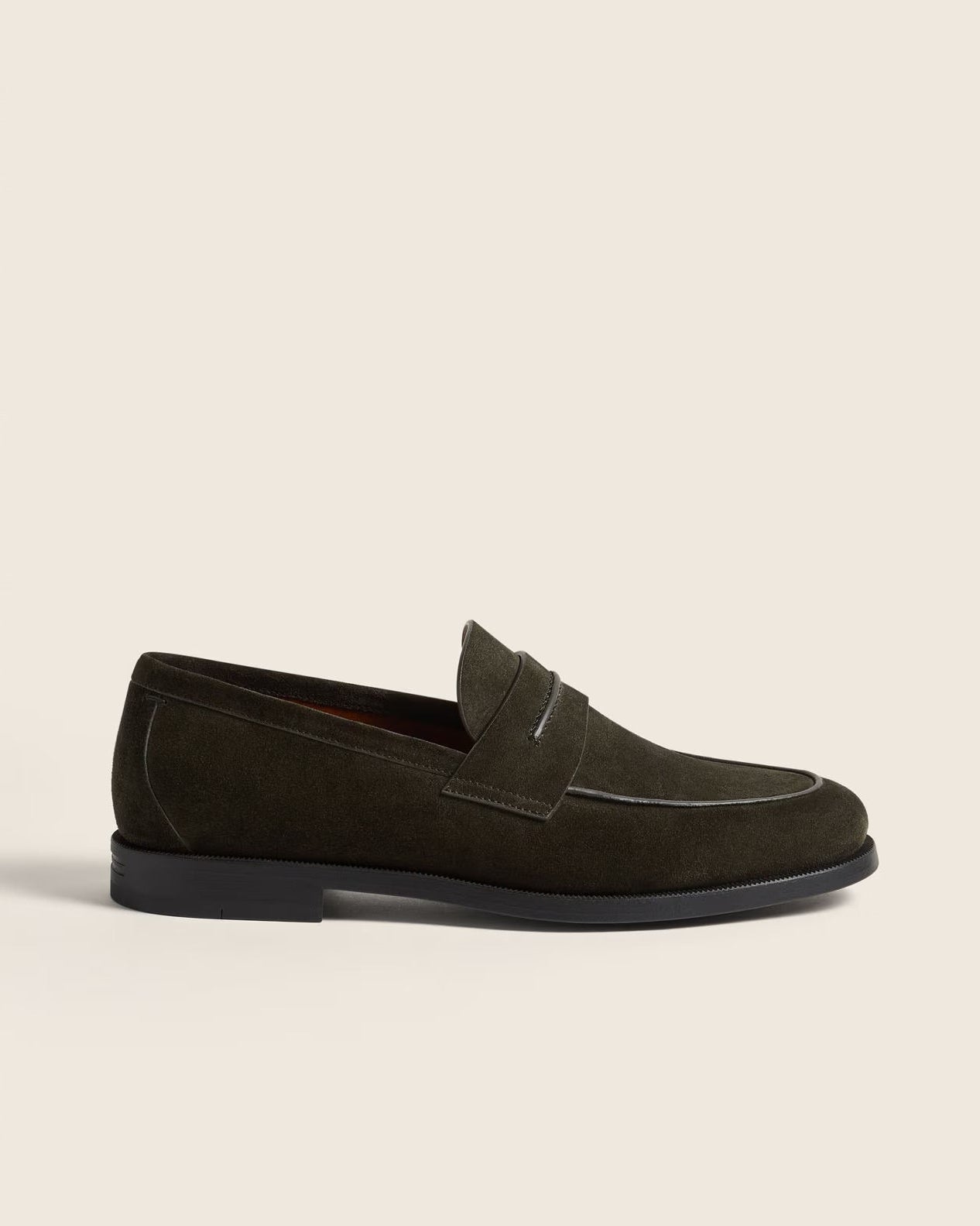 ZEGNA Mocassin Corso Loafer - Dark Olive Green Suede