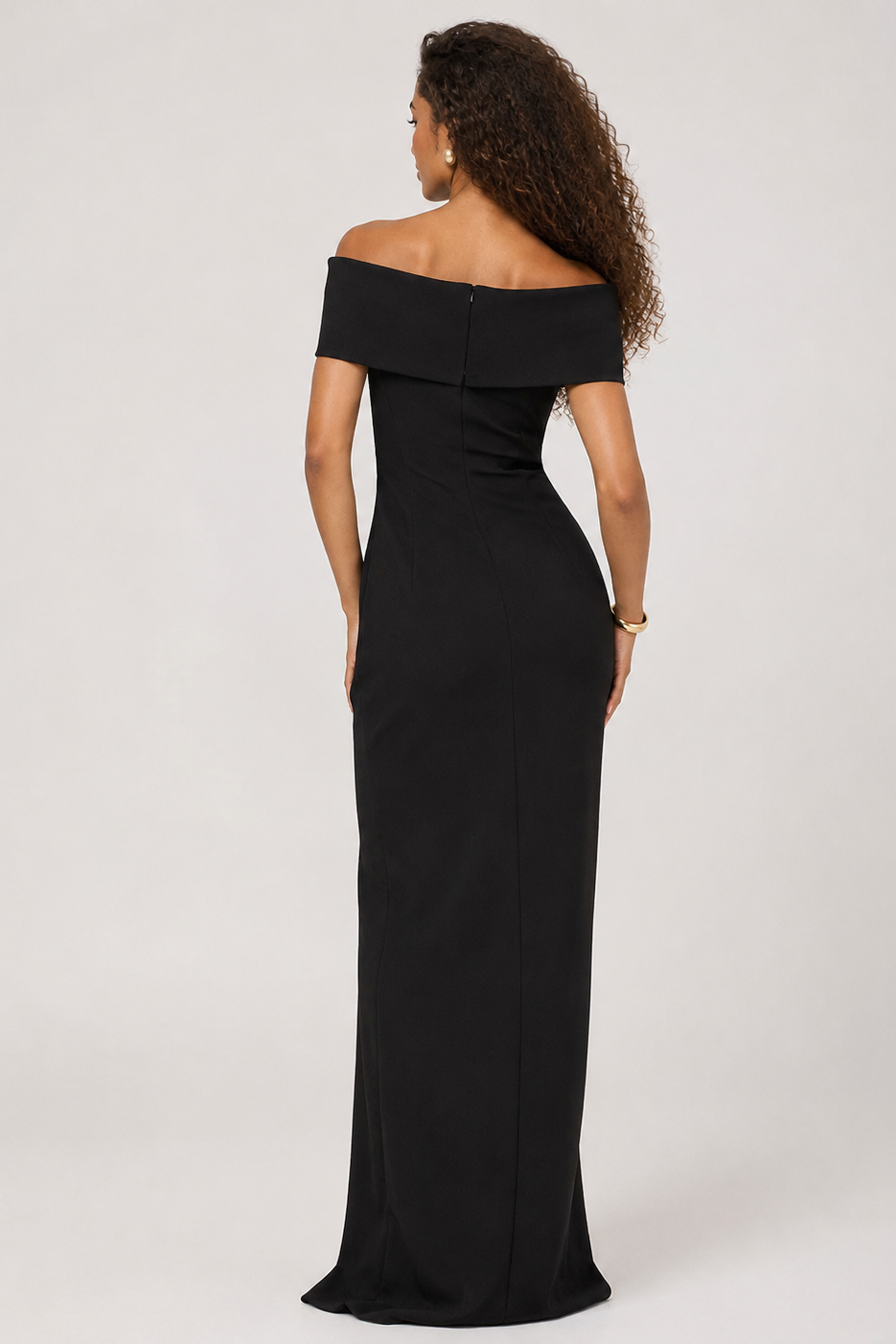 Lauren Ralph Lauren Faille Off-the-Shoulder Gown - Black