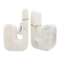 Marble Bookends - Letter J