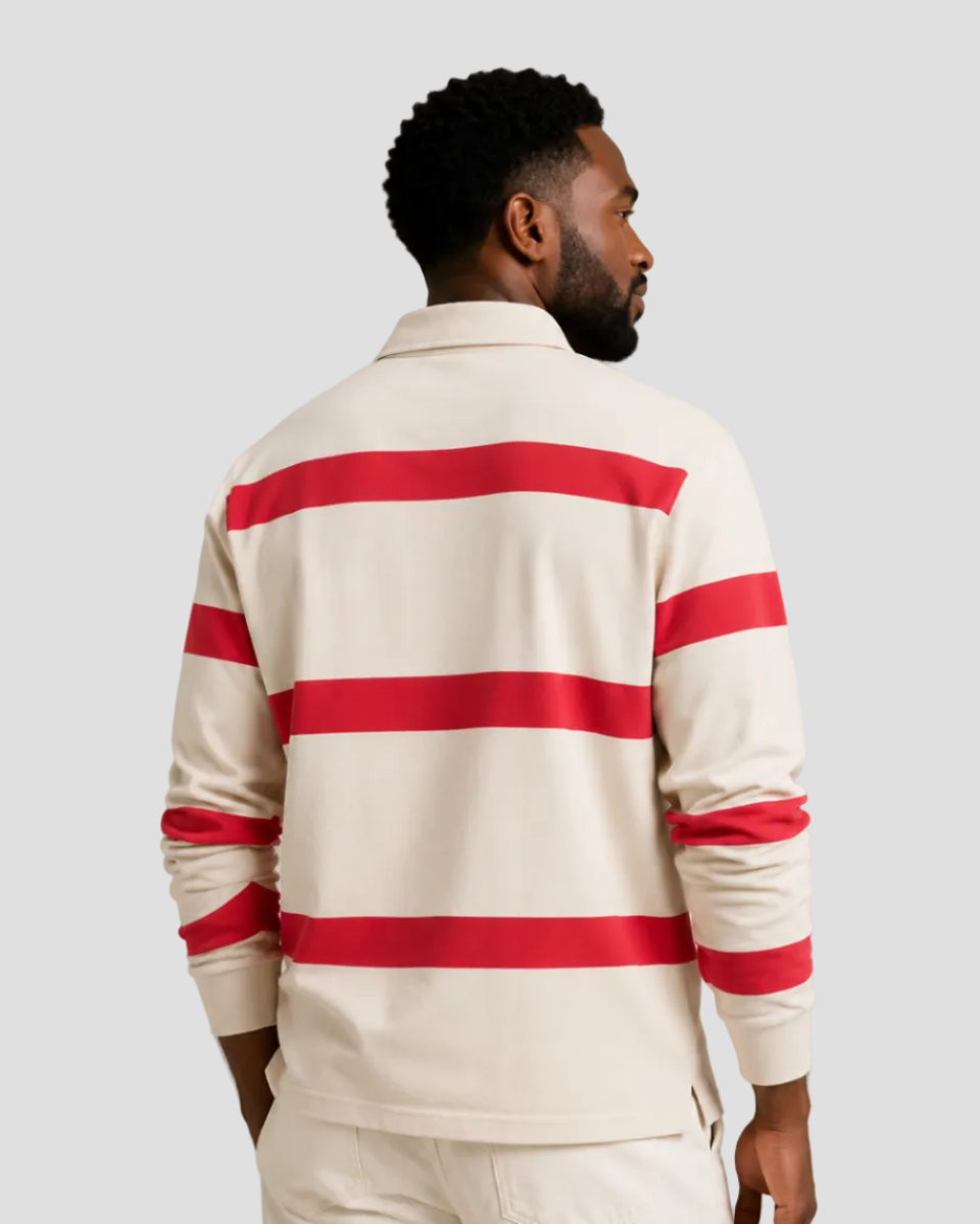 GANT Striped Rugger – Creamed White