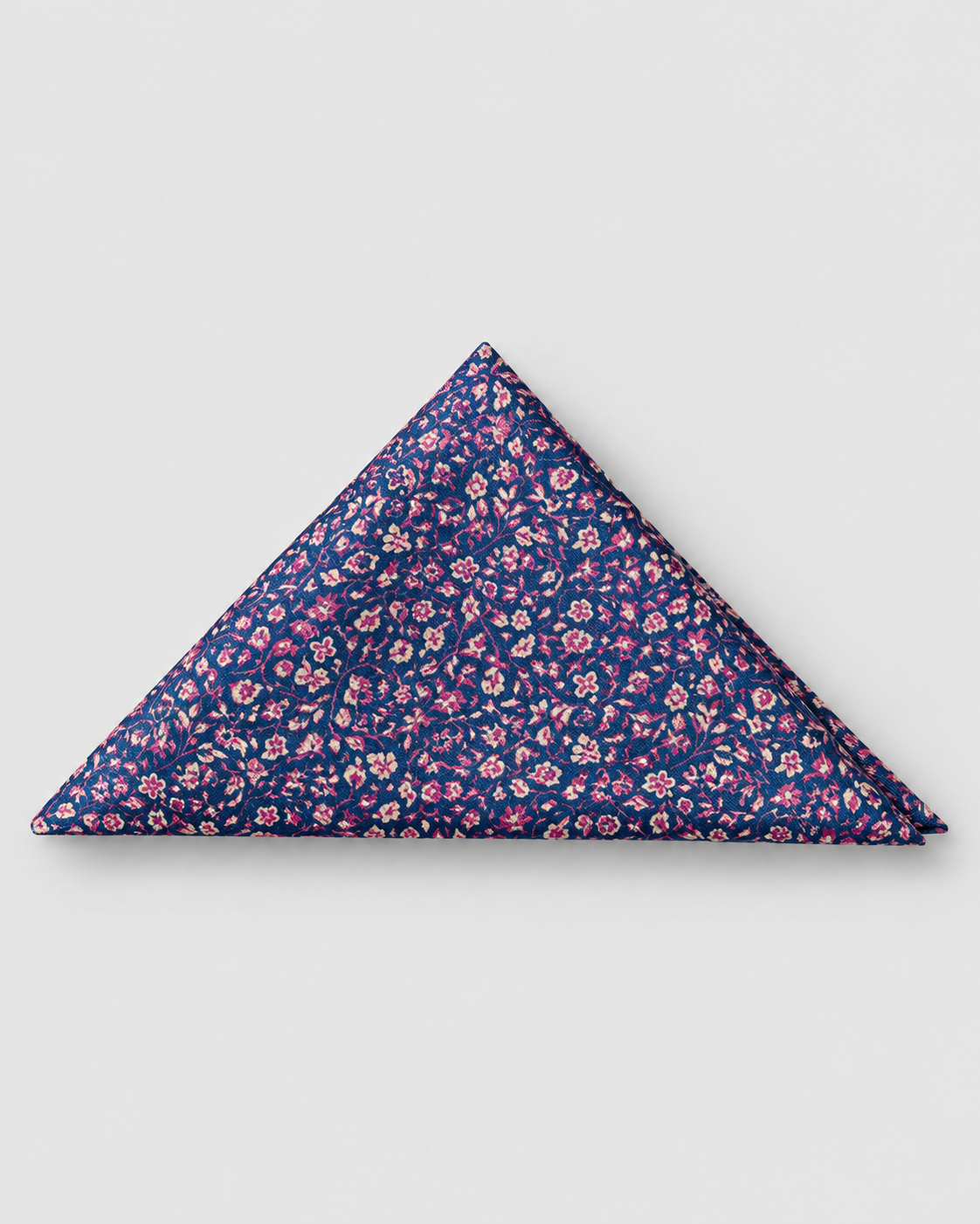 Charles Tyrwhitt Silk Floral Pocket Square - Royal Blue & Pink