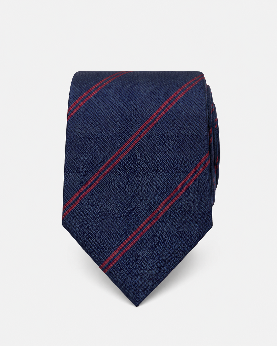 Hawes & Curtis Navy & Red Twin Stripe 1913 Tie