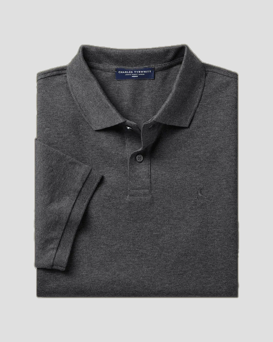 Charles Tyrwhitt Pique Polo - Grey - LuxxeCoast