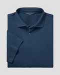 Charles Tyrwhitt Smart Pique Polo - Petrol Blue.