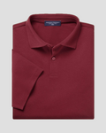 Charles Tyrwhitt Smart Pique Polo - Maroon Red.