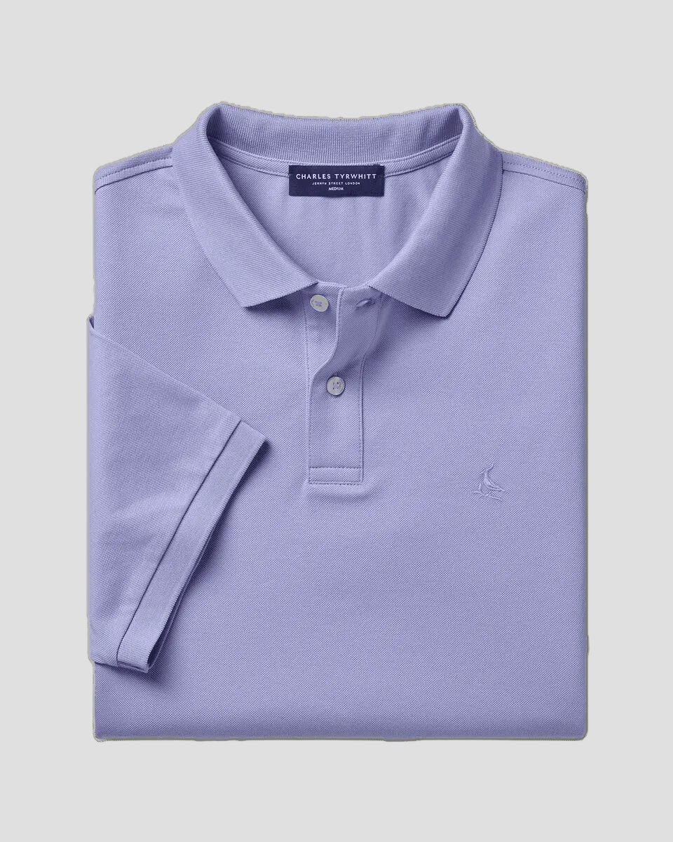 Charles Tyrwhitt Pique Polo - Violet - LuxxeCoast