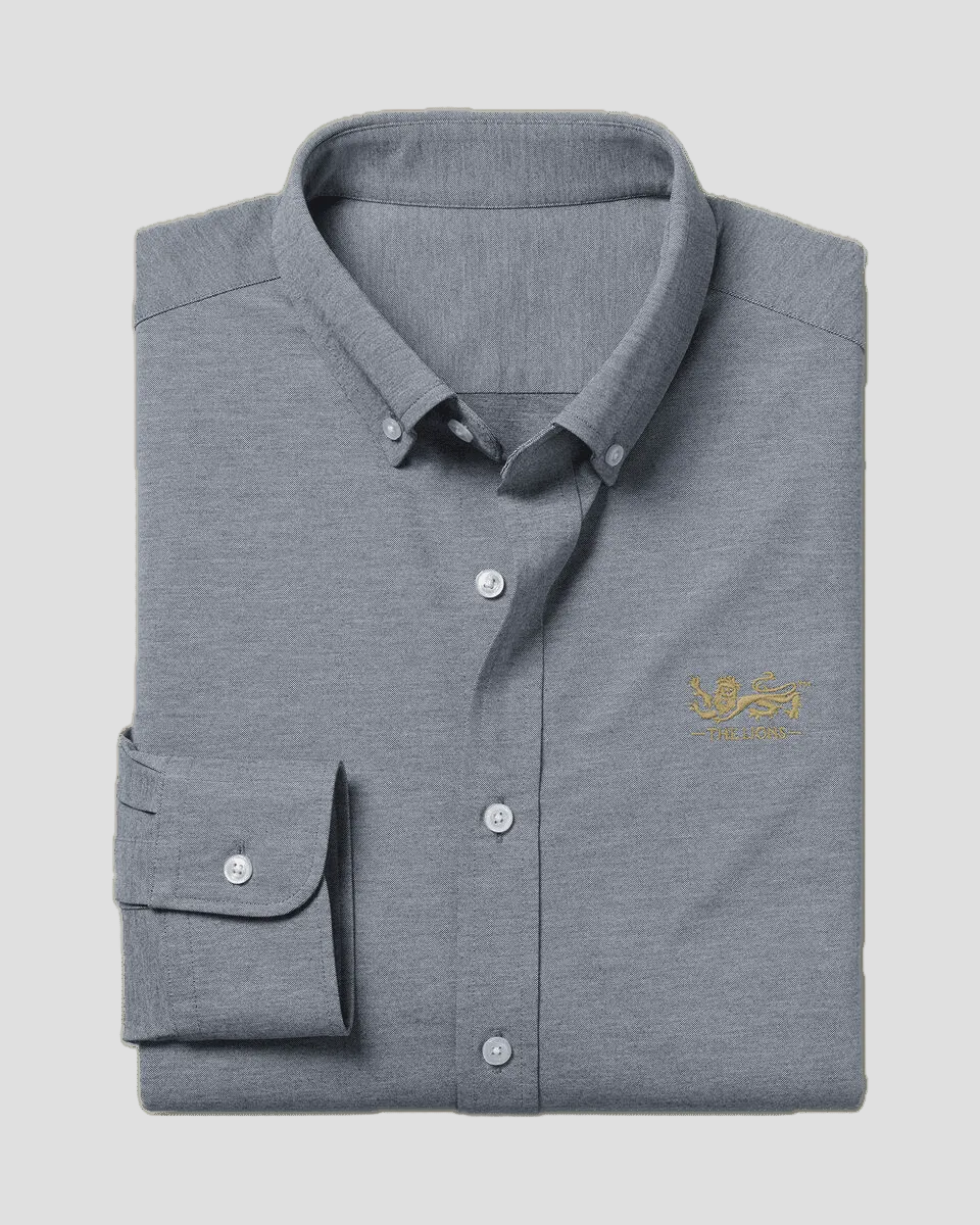 Charles Tyrwhitt The Lions Performance Stretch Jersey Shirt - Flint Grey - LuxxeCoast