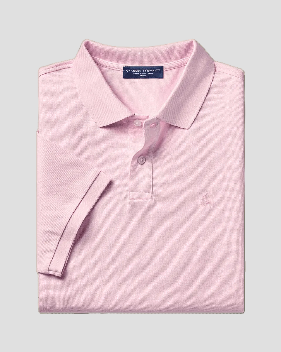 Charles Tyrwhitt Pique Polo – Light Pink - LuxxeCoast