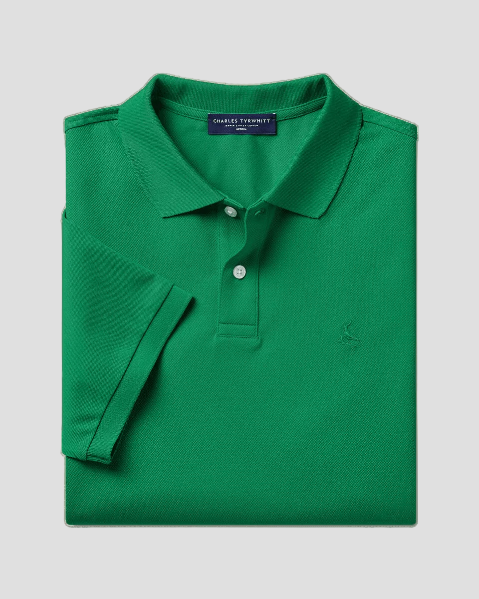 Charles Tyrwhitt Pique Polo - Green - LuxxeCoast