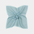 SUITSUPPLY Light Blue Graphic Pocket Square - Wool Silk by Canepa, Italy