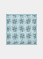 SUITSUPPLY Light Blue Graphic Pocket Square - Wool Silk by Canepa, Italy