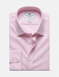 Hawes & Curtis Pink & White Fine Stripe Non-Iron Shirt