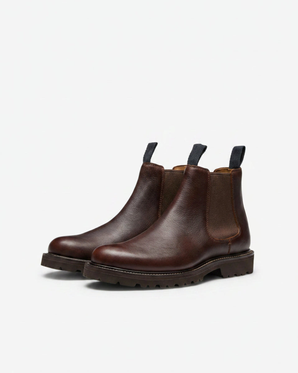 Oliver Sweeney Oiled Calf Leather Chelsea Boots – Dark Brown
