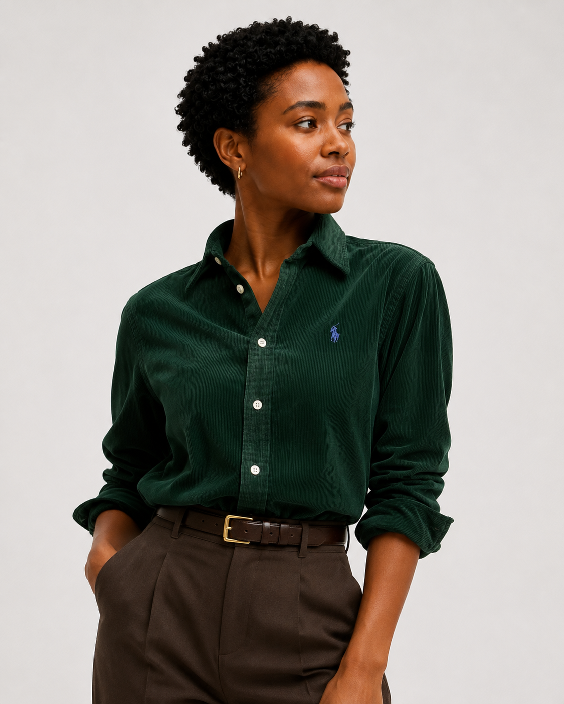 Polo Ralph Lauren Classic Fit Cotton Corduroy Shirt - Dark Green