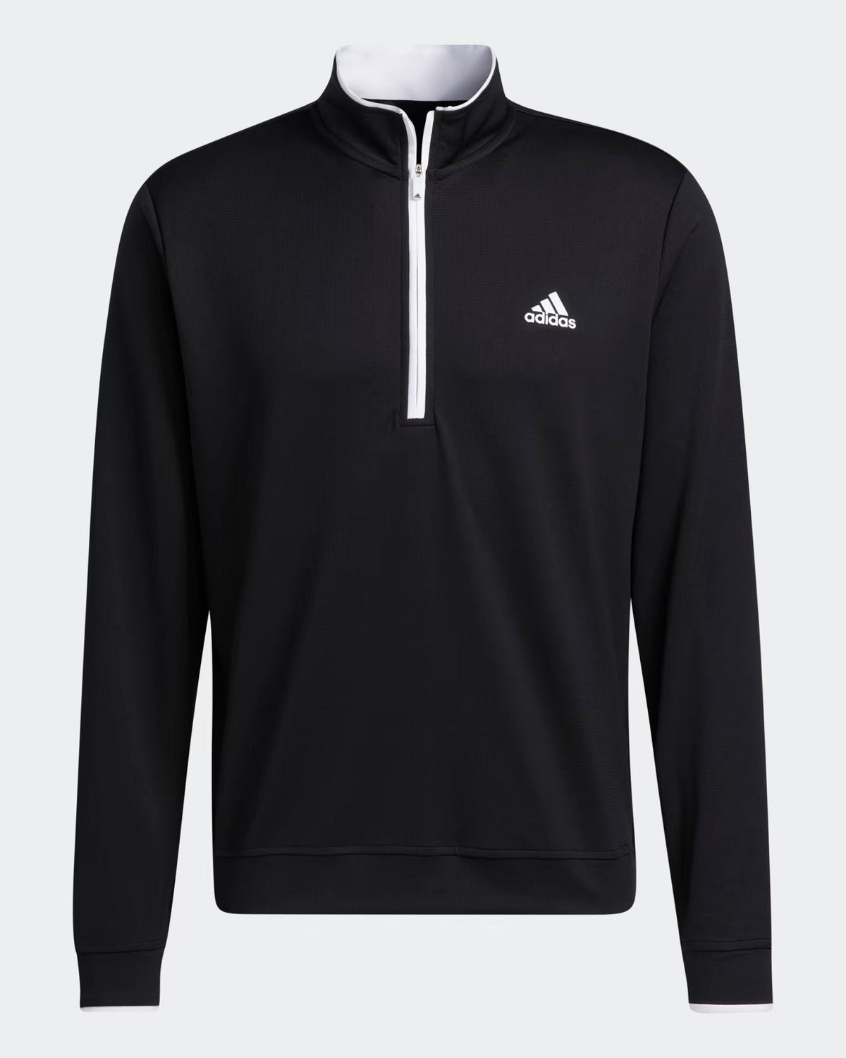 Adidas Quarter-Zip Golf Pullover - Black/White