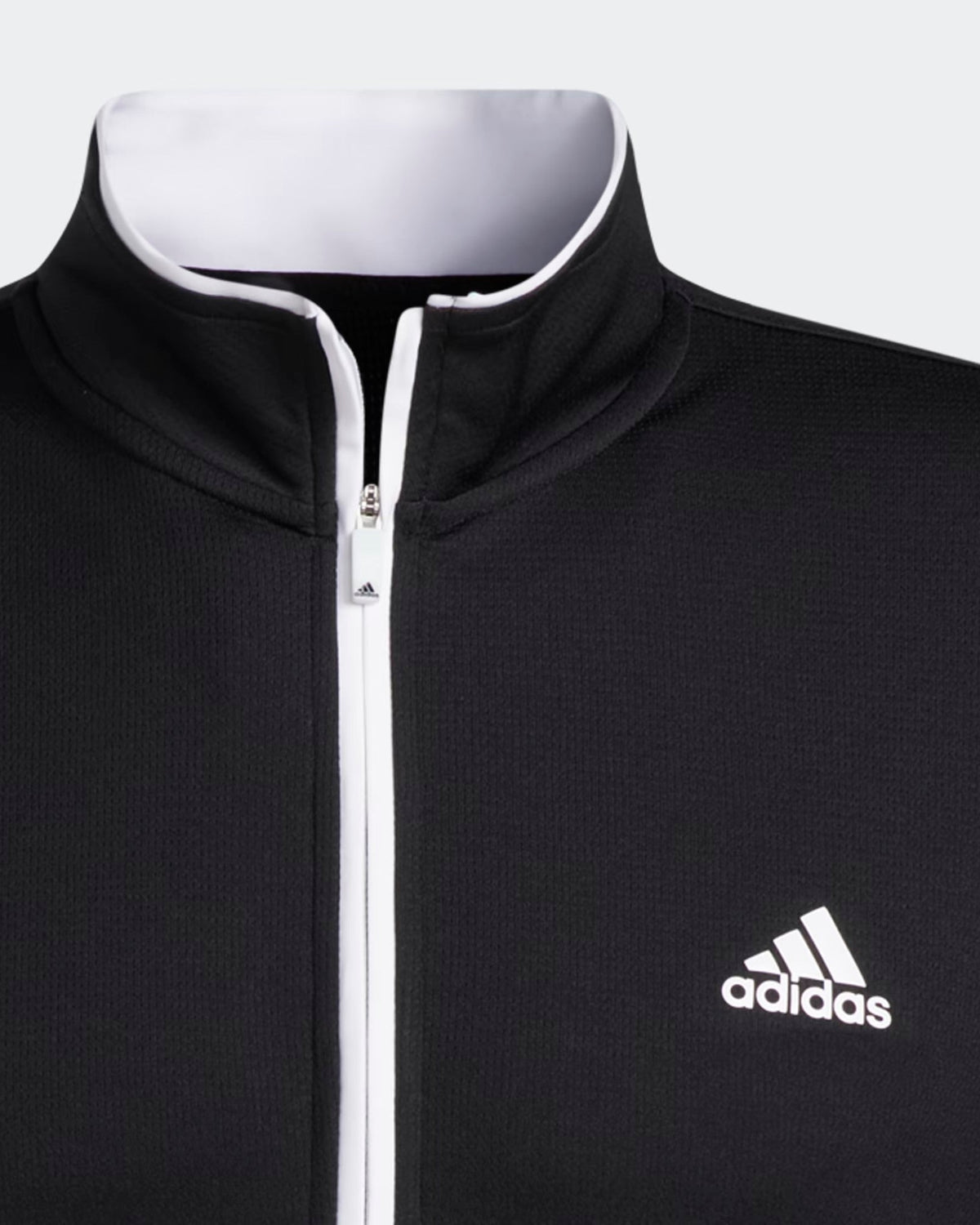 Adidas Quarter-Zip Golf Pullover - Black/White
